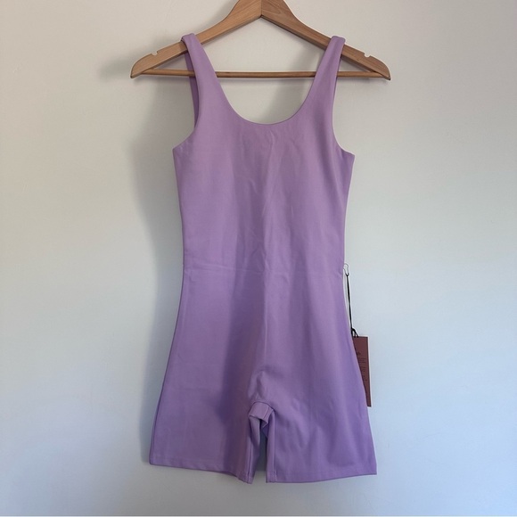 Girlfriend Collective short romper in lavender NWT Size: Small - Picture 1 of 3